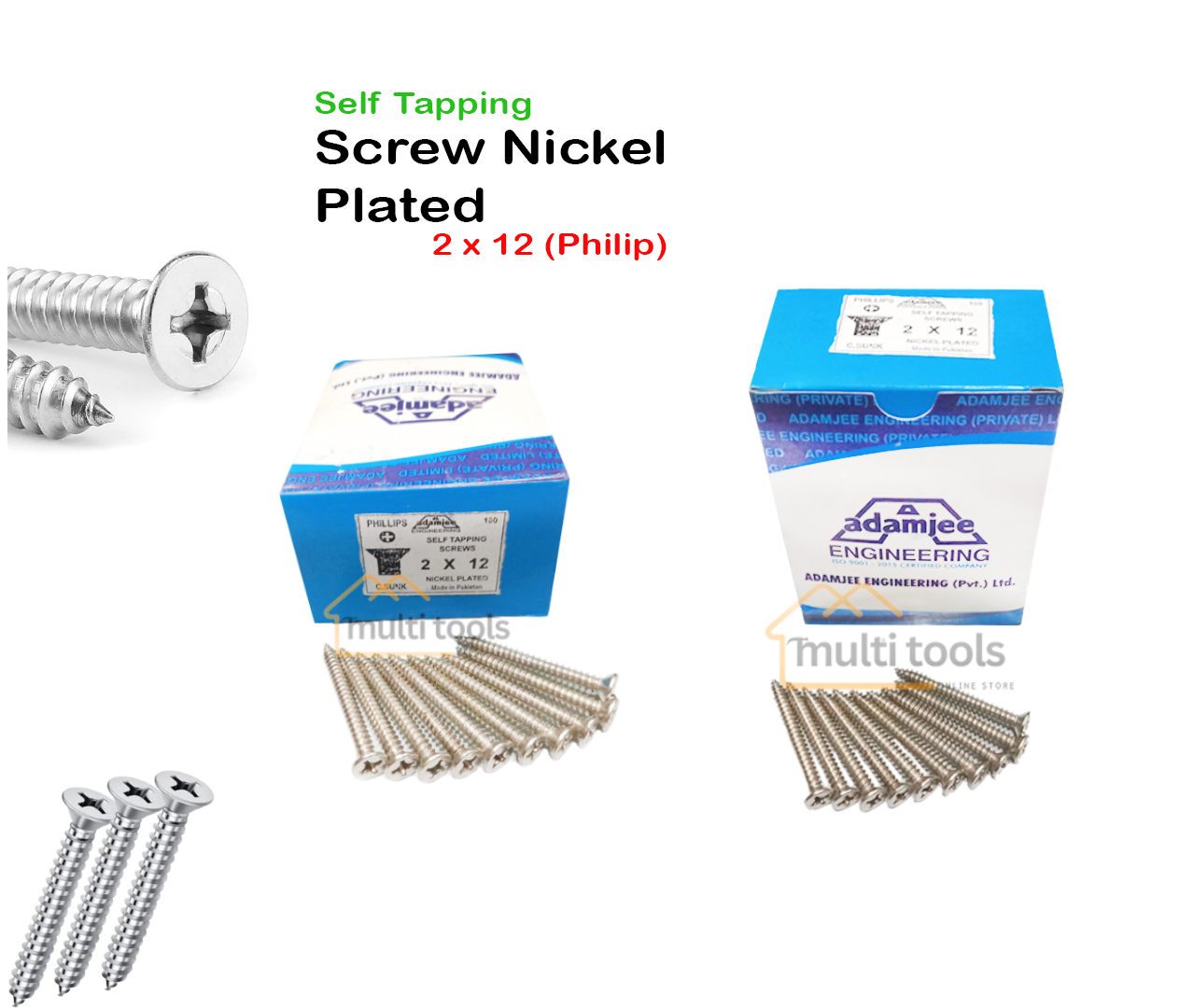 Self Tapping Screw Nickel Plated 2 x 12 (Philip)